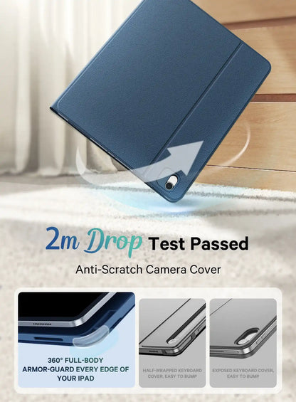 CHESONA Step Series Keyboard Case for iPad Pro 12.9" 6/5/4/3th, for iPad Air 13" M3/M2