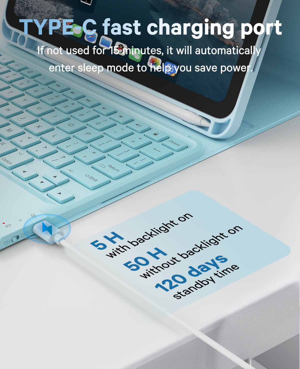 CHESONA Step Series Keyboard Case for iPad 10th 10.9''