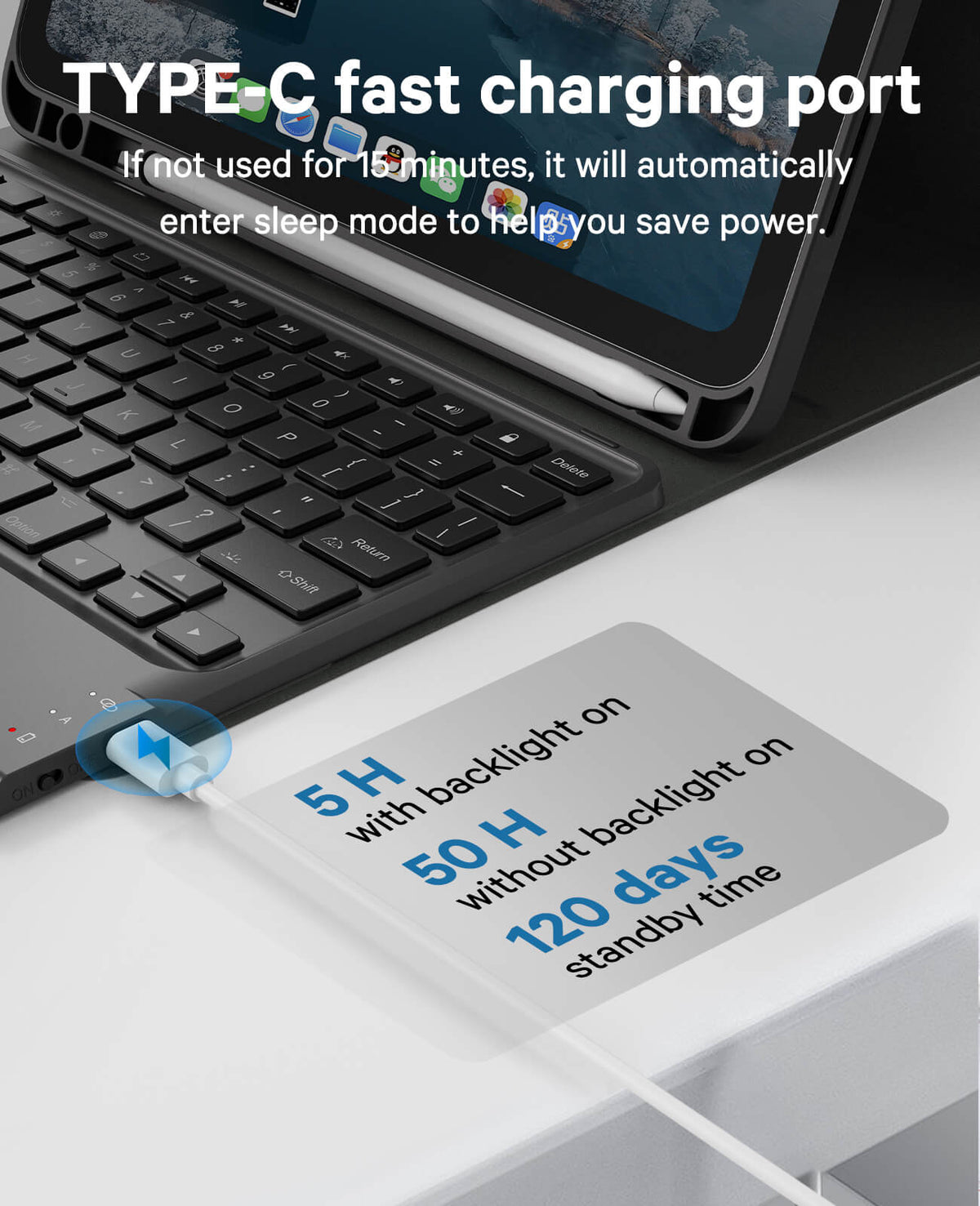 CHESONA Step Series Keyboard Case for iPad 10th 10.9''