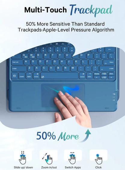 CHESONA Step Series Keyboard Case for iPad Pro 12.9" 6/5/4/3th, for iPad Air 13" M3/M2