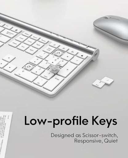 CHESONA Wireless Keyboard and Mouse Combo (BT 5.0+3.0+2.4G)