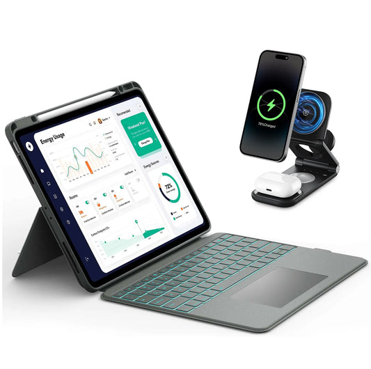 Rugged Series Keyboard Case 12.9" & Wireless Charging Bundle