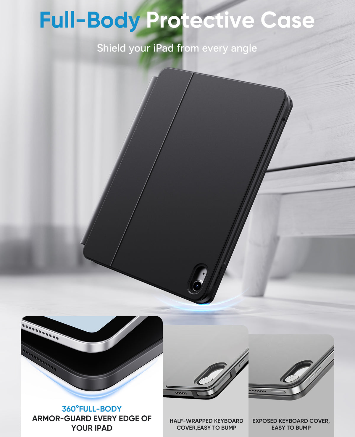 CHESONA Cloud 2 Detachable Keyboard Case for iPad 11th (A16, 2025)