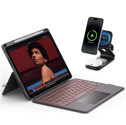 Rugged Series Keyboard Case 10.9" & Wireless Charging Bundle