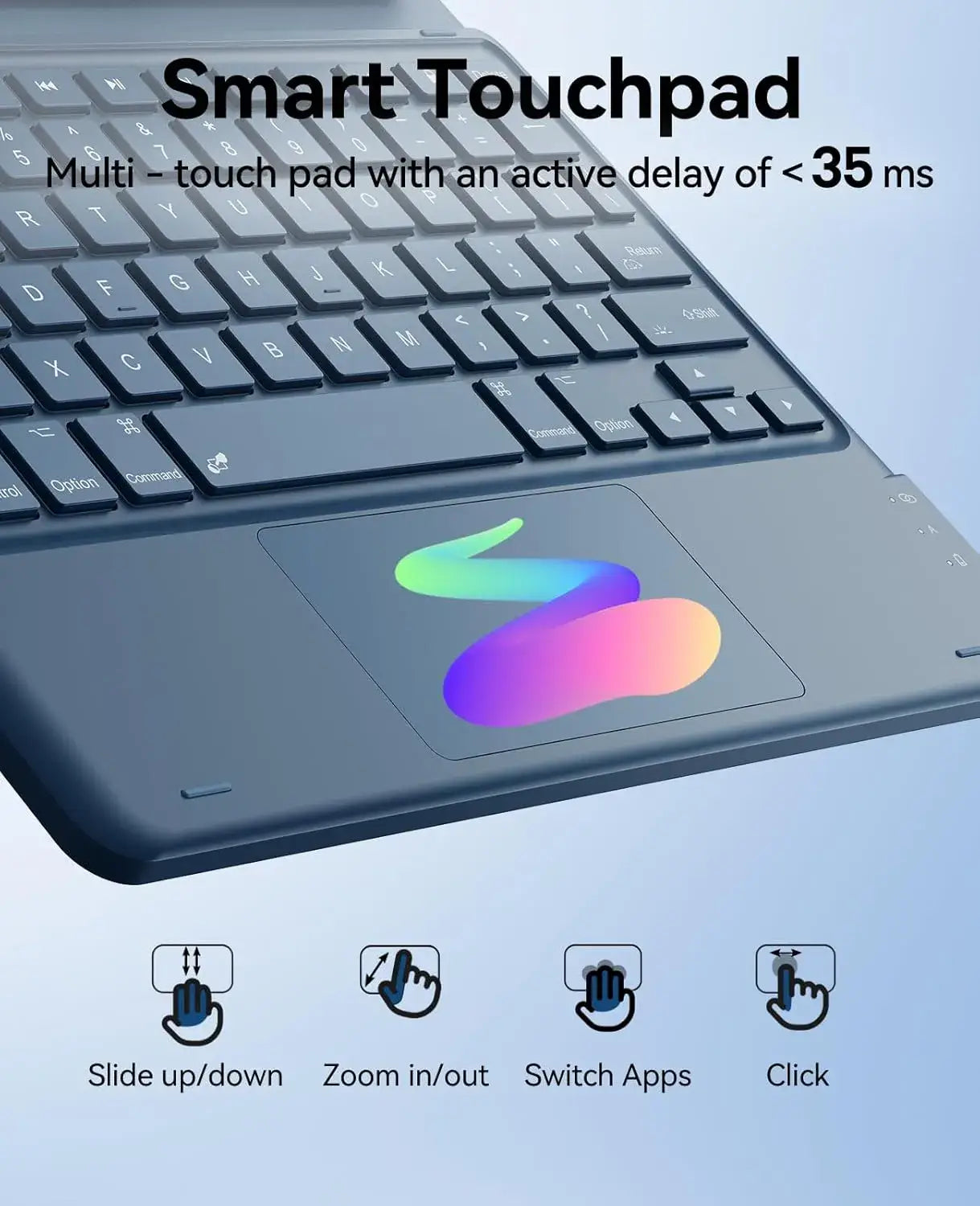 CHESONA Step Series Keyboard Case for iPad Pro 11" 4th/3rd/2nd/1st Gen/Air 10.9"