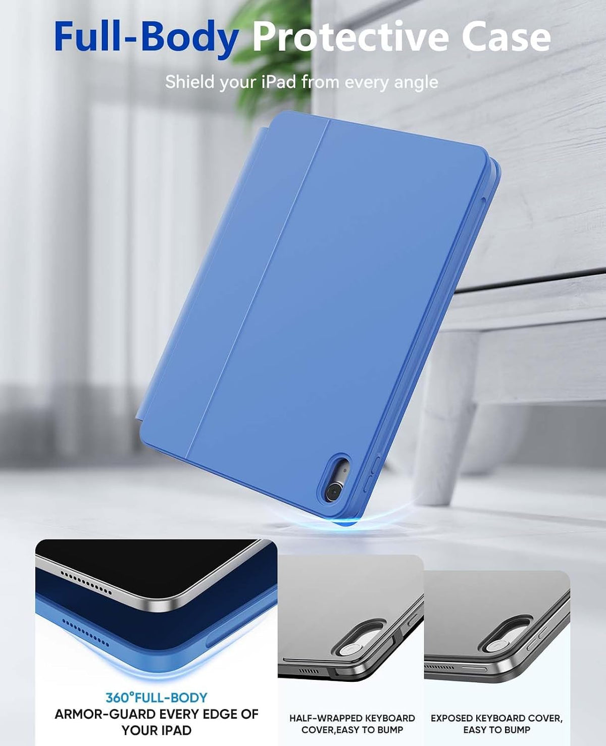 iPad 11th Gen (A16, 2025) – CHESONA Cloud 2 Detachable Keyboard Case