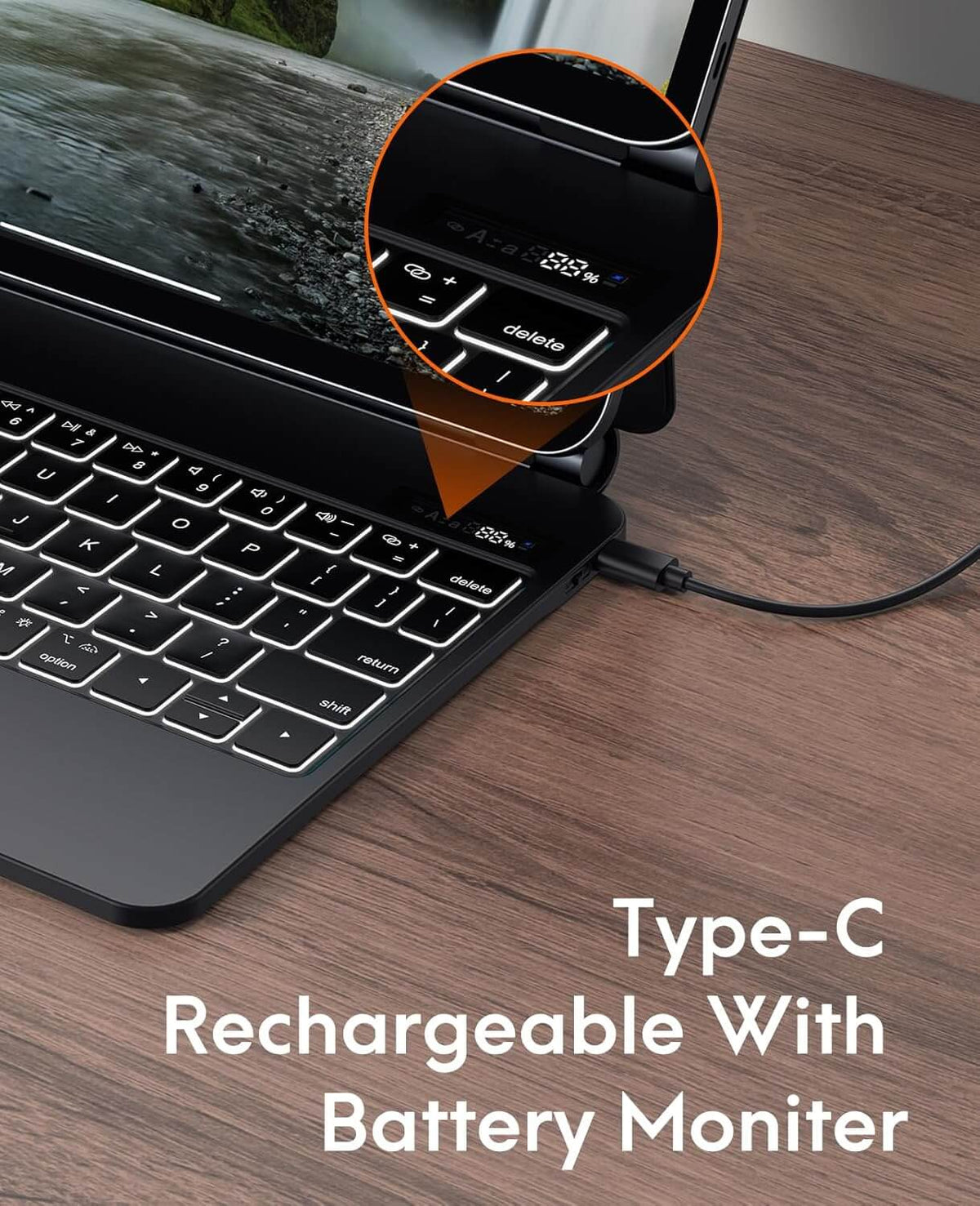 CHESONA Cloud Digital Keyboard Case for iPad Pro 11'' (M4,2024)
