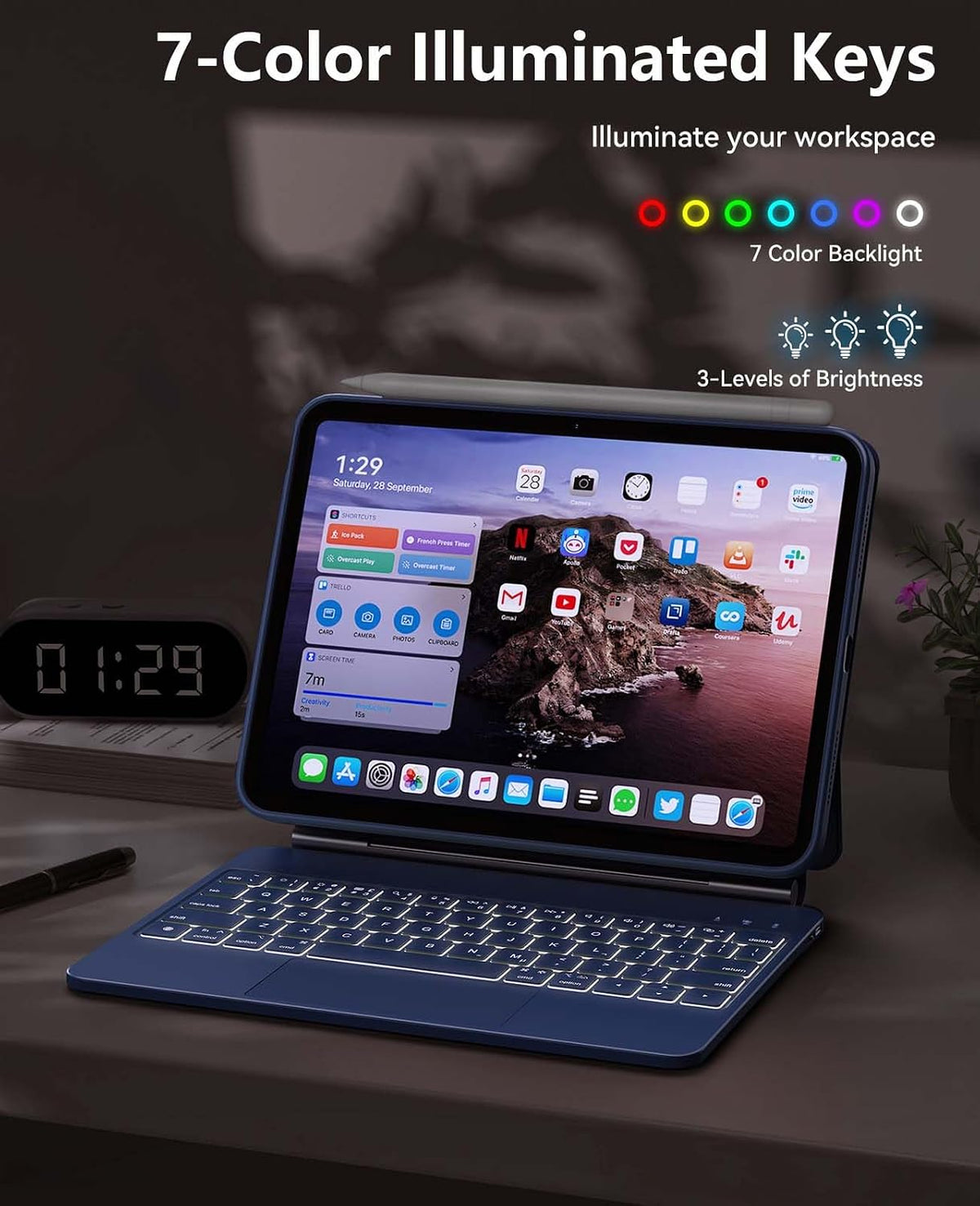 iPad 11th Gen (A16, 2025) – CHESONA Cloud 2 Detachable Keyboard Case