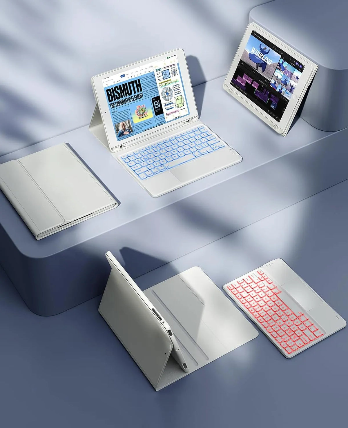 CHESONA Step Series Keyboard Case for iPad 6/5th gen & iPad Air 2 & iPad Pro 9.7"