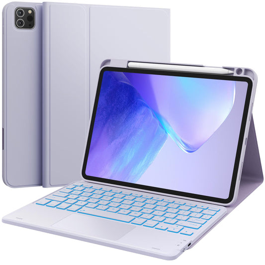 CHESONA Step Series Keyboard Case for iPad Pro 11" 4th/3rd/2nd/1st Gen/Air 10.9" (Purple)