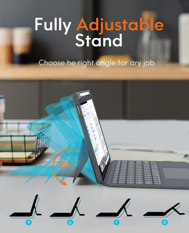 Chesona Backstand Rugged keyboard case for iPad