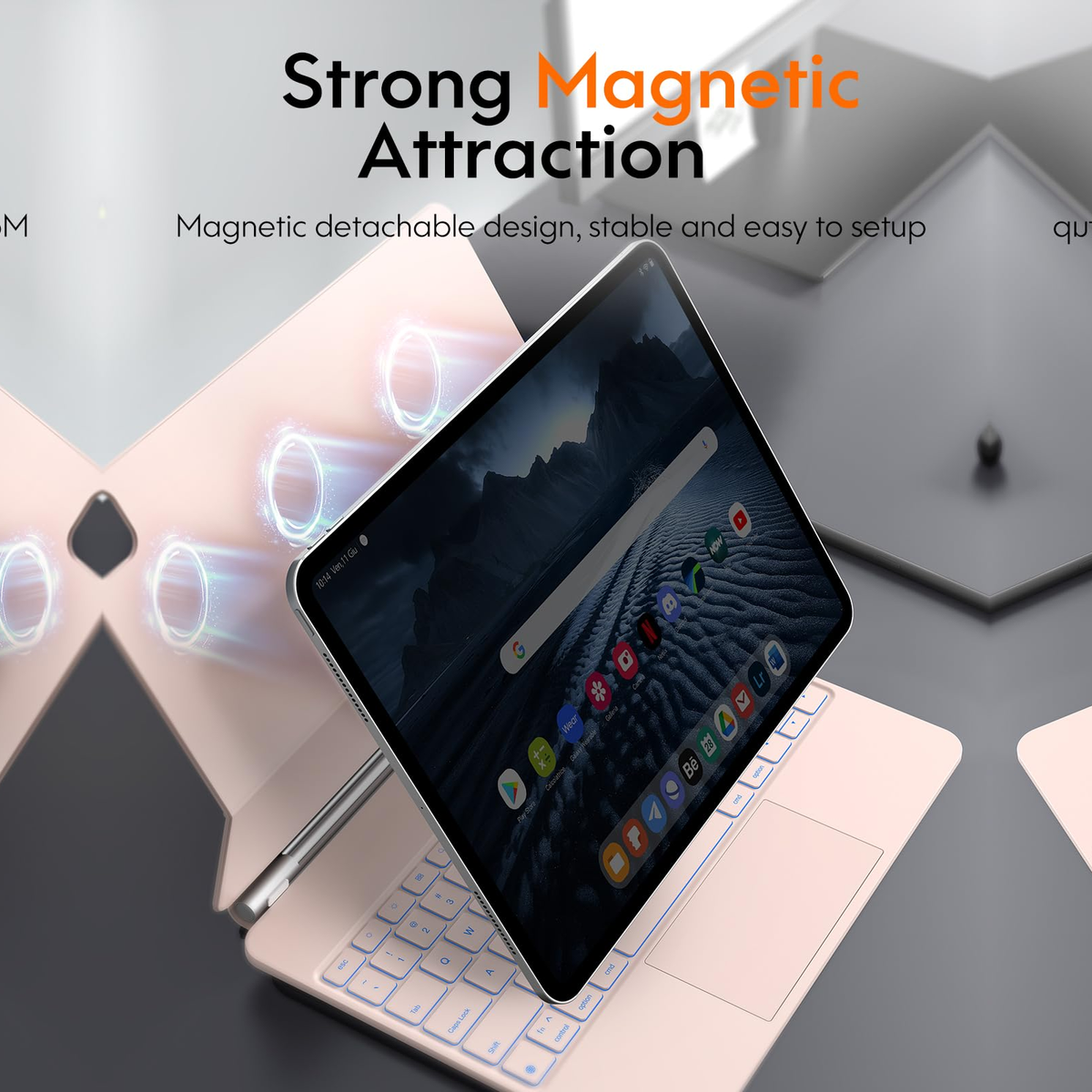 iPad Pro 13" (M4, 2024) – CHESONA Cloud Digital Keyboard Case