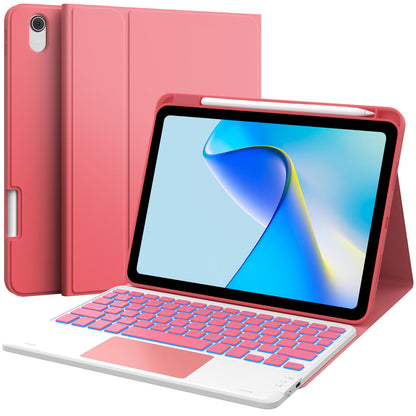CHESONA Step Series Keyboard Case for iPad 11/10th Gen 10.9" (Red)