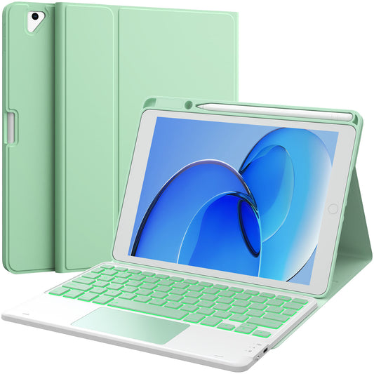 CHESONA Step Series Keyboard Case for iPad 9th/8th/7th/Air 2rd/Pro 10.5 (Green)